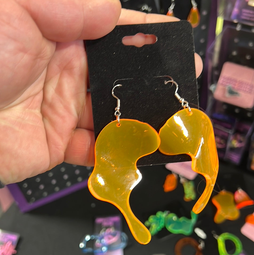 Neon Blob Acrylic Earrings