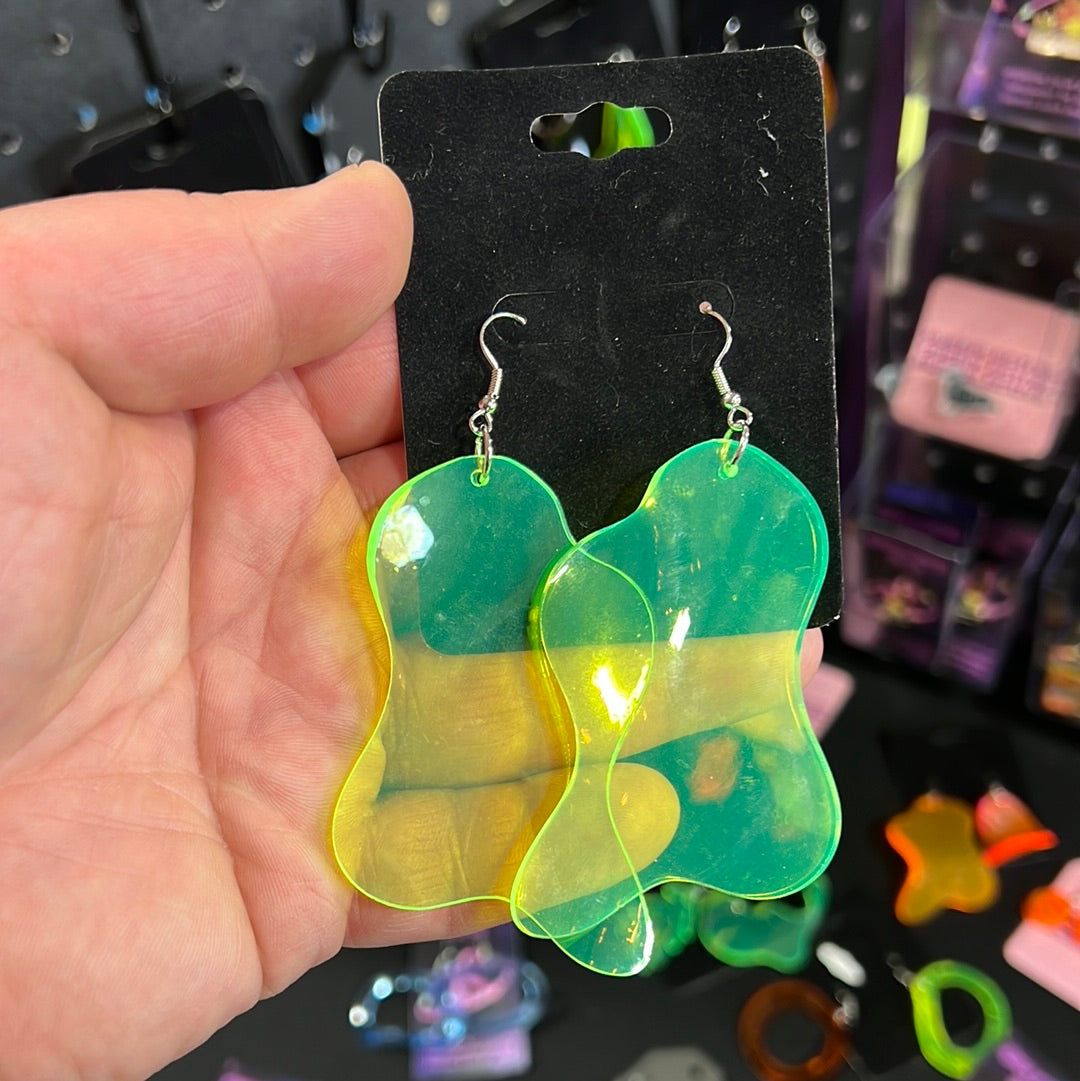 Neon Blob Acrylic Earrings