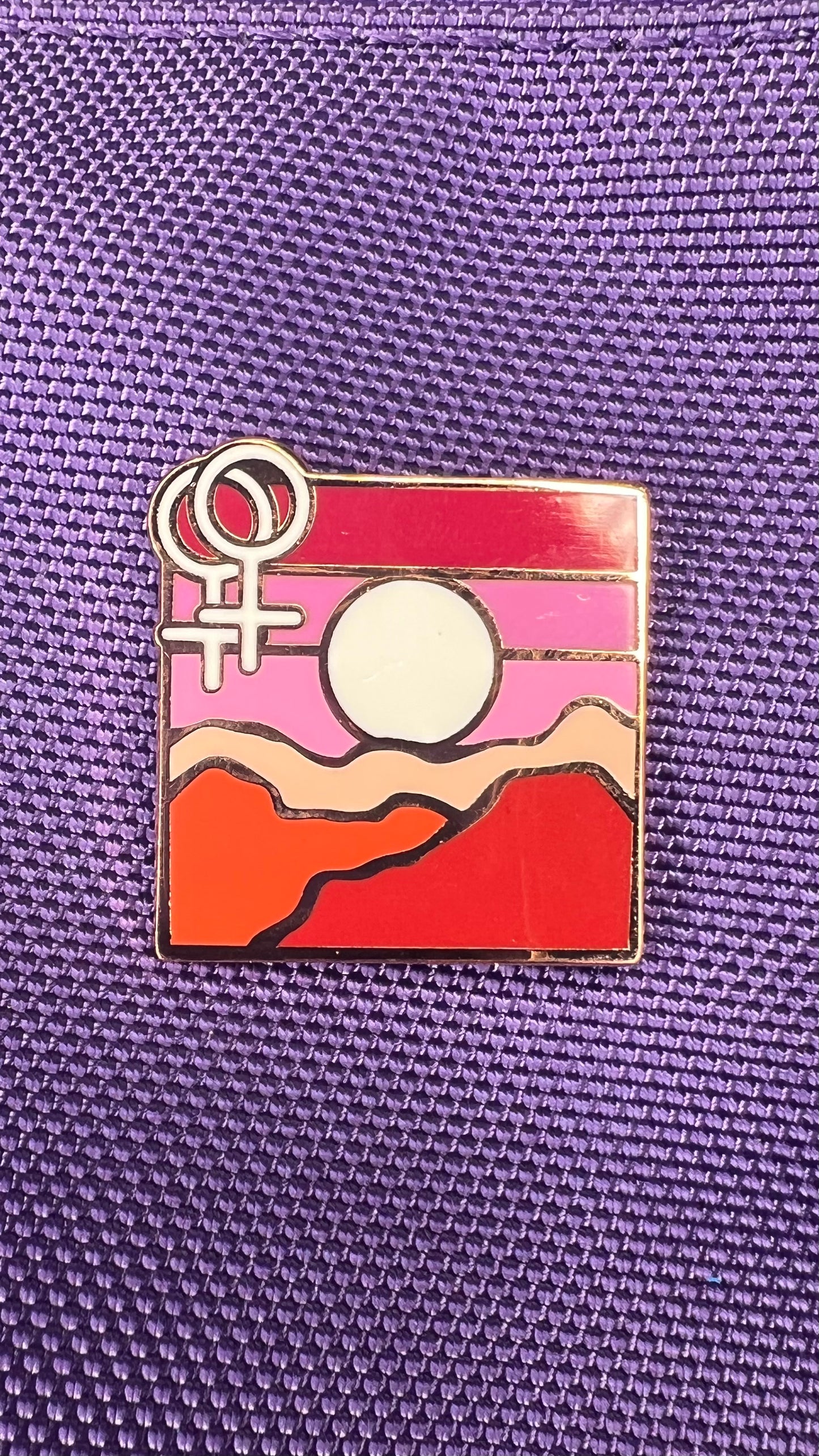 LESBIAN PRIDE LANDSCAPE PIN