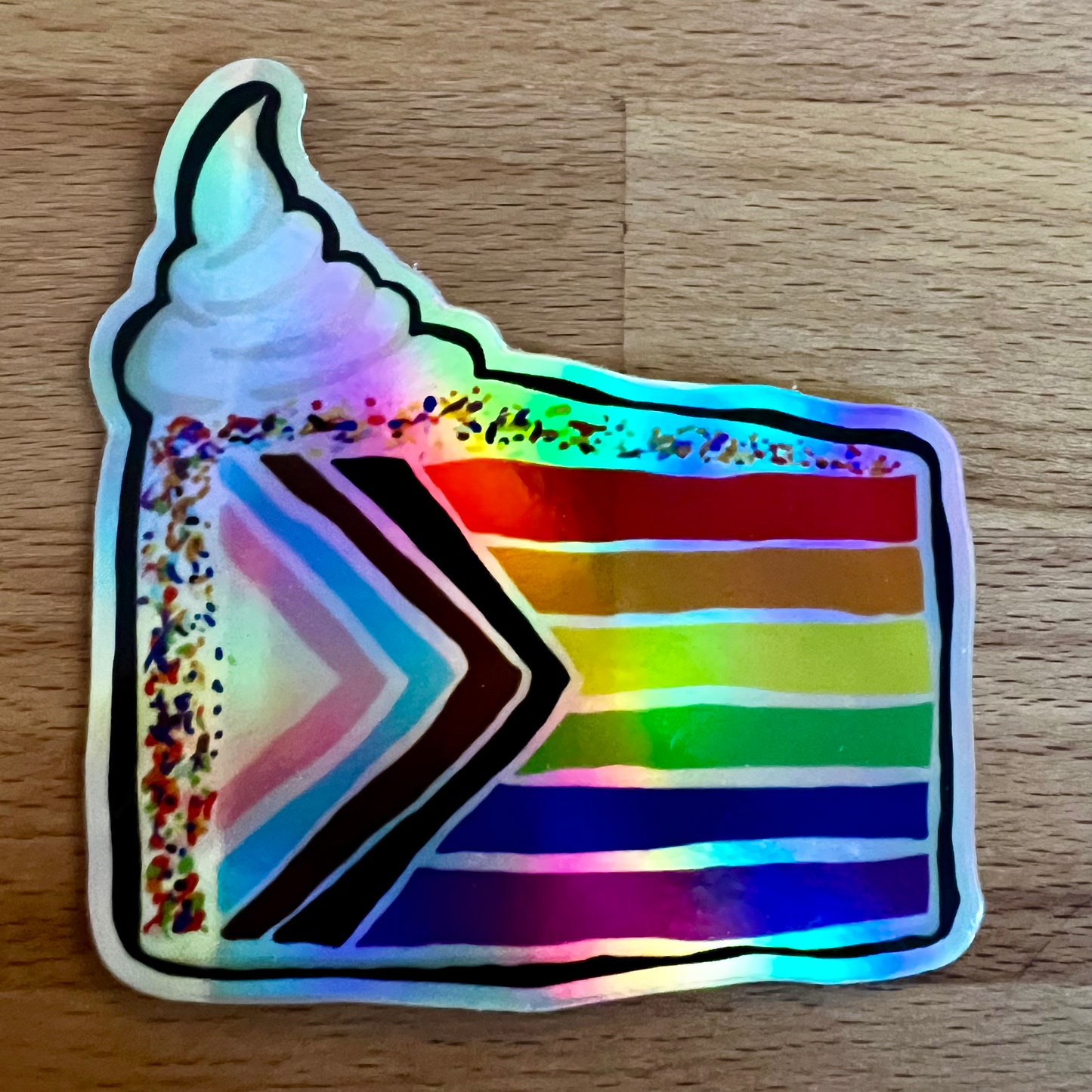 HOLO PRIDE CAKE STICKER