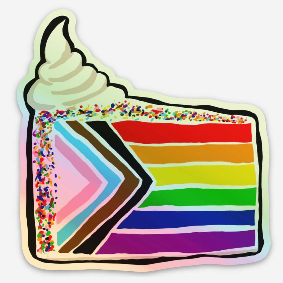 HOLO PRIDE CAKE STICKER
