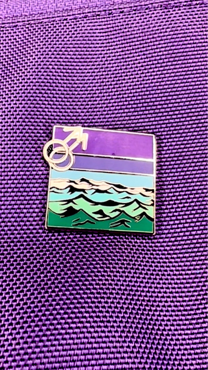 GAY MEN PRIDE LANDSCAPE PIN