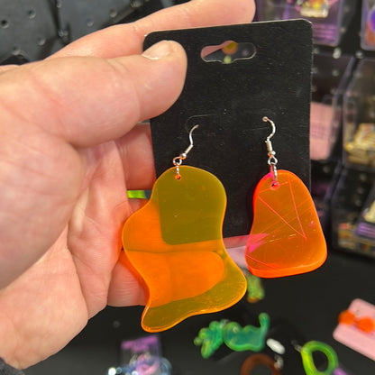 Neon Blob Acrylic Earrings