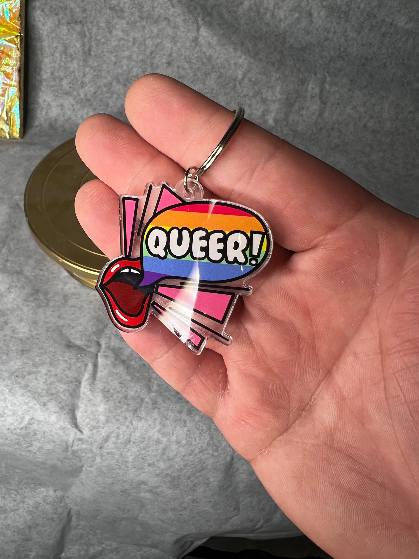 Say Queer! Acrylic Keychain